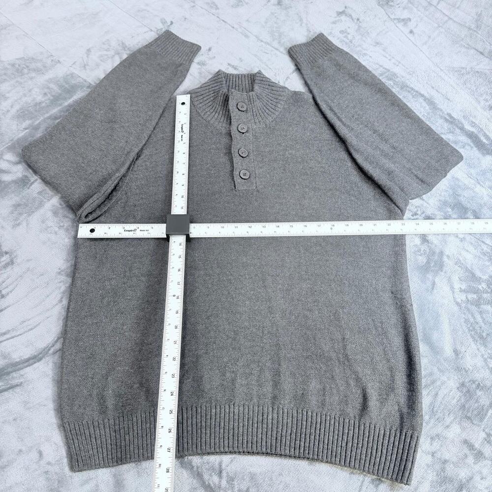 Bundle 2 Tricots St Raphael Mens Sweater Sherpa Lined 1/4 Button Mock Neck Sz XL - Picture 8 of 16